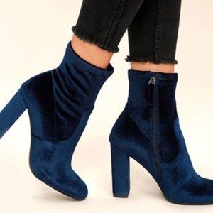 Steve Madden Blue Velvet ankle boots.